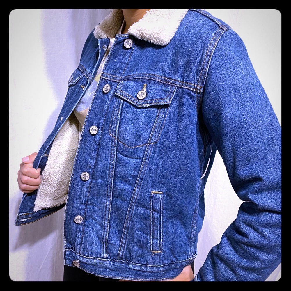 Denim Jacket with Sherpa lining